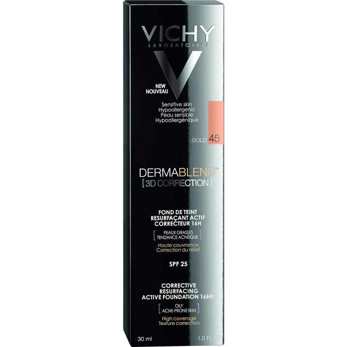 VICHY Dermablend 3D Correction Make-Up Foundation 45 Gold, 30 ml Creme