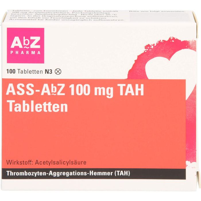 ASS-AbZ 100 mg TAH Tabletten, 100 pcs. Tablets