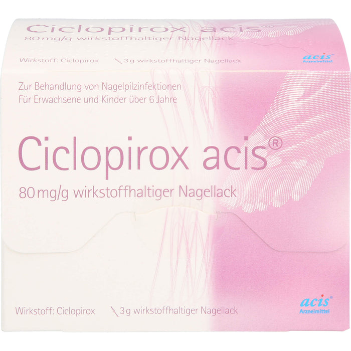 Acis Ciclopirox 80 mg/g wirkstoffhaltiger Nagellack zur Behandlung von Nagelpilzinfektionen, 3 g Wirkstoffhaltiger Nagellack