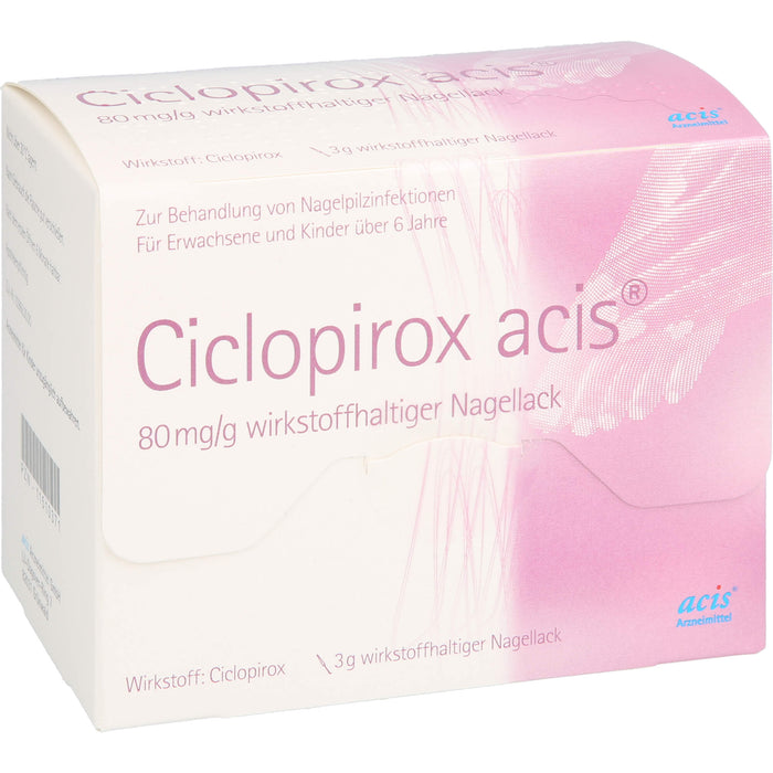 Acis Ciclopirox 80 mg/g wirkstoffhaltiger Nagellack zur Behandlung von Nagelpilzinfektionen, 3 g Wirkstoffhaltiger Nagellack