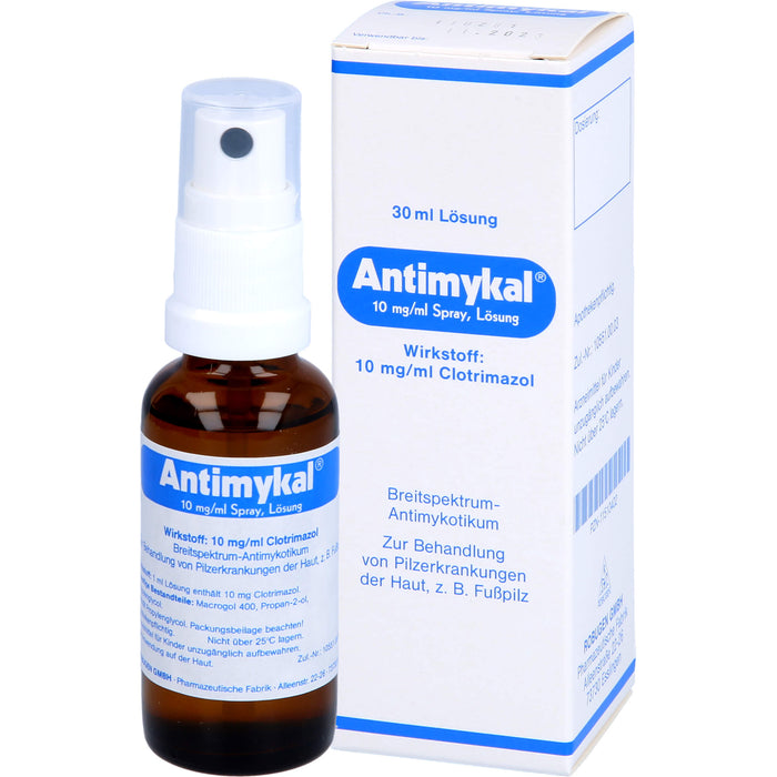 Antimykal 10 mg / ml Spray bei Fußpilz, 30 ml Lösung