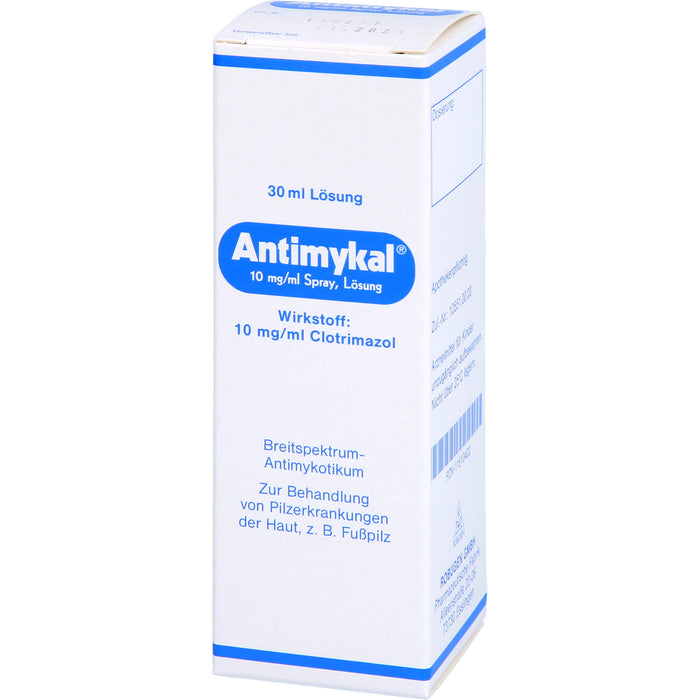 Antimykal 10 mg / ml Spray bei Fußpilz, 30 ml Lösung