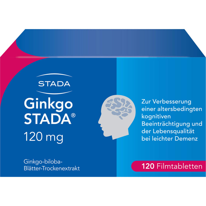 STADA Ginkgo 120 mg Filmtabletten bei Gedächtnis- und Konzentrationsstörungen, 120 St. Tabletten