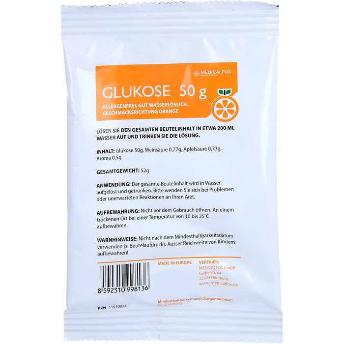 Glukose 50g Orange, 50 g PLE