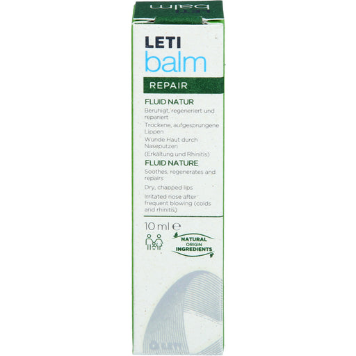 LETI balm Fluid Natur - Schützender Nasen- und Lippenbalsam bei trockener und rissiger Haut mit natürlichen Inhaltsstoffen, 10 ml Creme