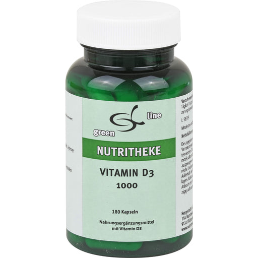 Green Line Nutritheke Vitamin D3 1.000 I.E. Kapseln, 180 St. Kapseln