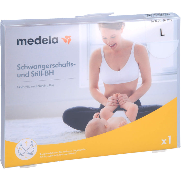 Medela Schwangerschafts- und Still BH L weiß, 1 St