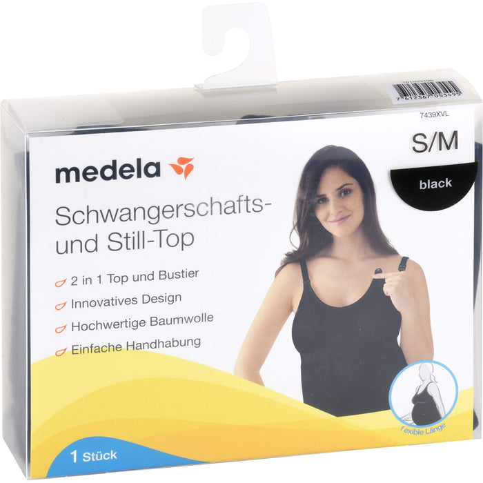 Medela Schwangerschafts- und Still Top S/M schwarz, 1 St