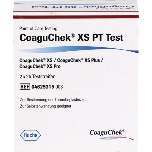 CoaguChek XS PT Test PST zur Ermittlung der Blutgerinnung, 48 St. Teststreifen