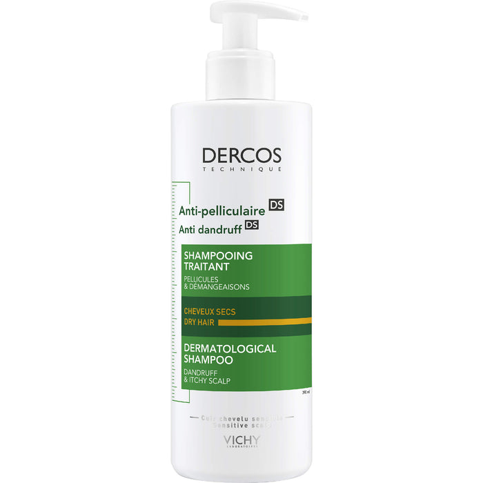 DERCOS Anti-Schuppen Intensiv-Shampoo bei Juckreiz für normale bis trockene Kopfhaut, 390 ml Shampoo
