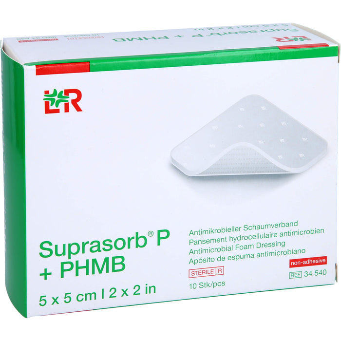 Suprasorb P + PHMB Schaumverband 5x5 cm, 10 St VER