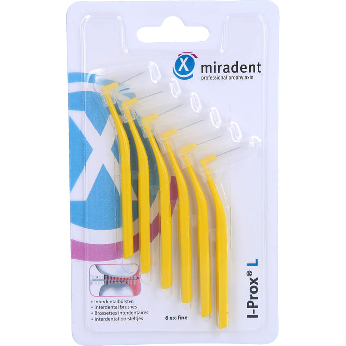 miradent I-Prox L Interdentalbürste 0,5mm gelb, 6 St 