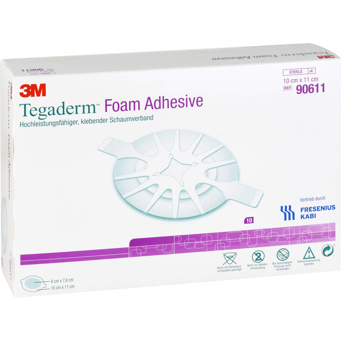 Tegaderm Foam Adhesive 10x11cm oval 90611, 10 St VER