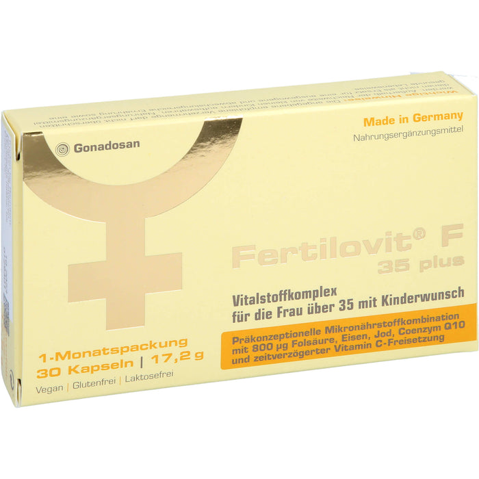 Fertilovit F 35 plus Kapseln für die Frau über 35 mit Kinderwunsch, 30 St. Kapseln