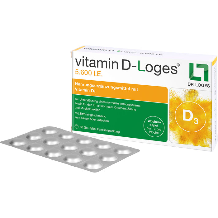 Vitamin D-Loges 5.600 I.E. Gel-Tabs, 60 St. Tabletten