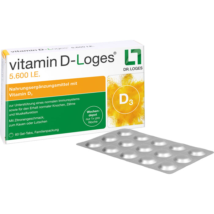 Vitamin D-Loges 5.600 I.E. Gel-Tabs, 60 St. Tabletten