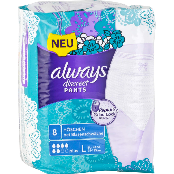 Always Discreet Inkontinenz Pants Plus L, 8 St. Packung