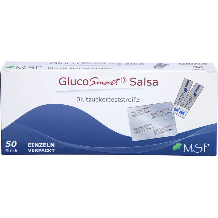 GlucoSmart Salsa Blutzuckerteststreifen einzeln, 50 St. Teststreifen
