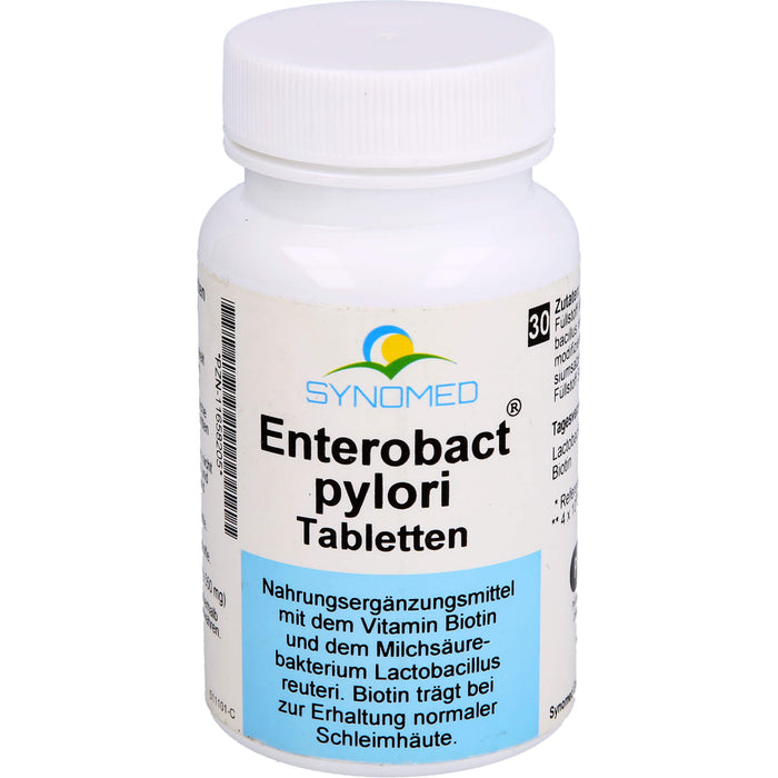SYNOMED Enterobact pylori Tabletten mit dem Vitamin Biotin und dem Milchsäurebakterium Lactobacillus reuteri, 30 St. Tabletten