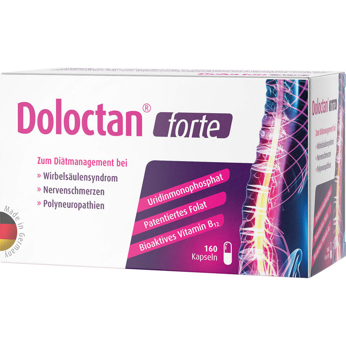 Doloctan forte Kapseln bei Wirbelsäulensyndrom, Nervenschmerzen und Polyneuropathien, 160 St. Kapseln