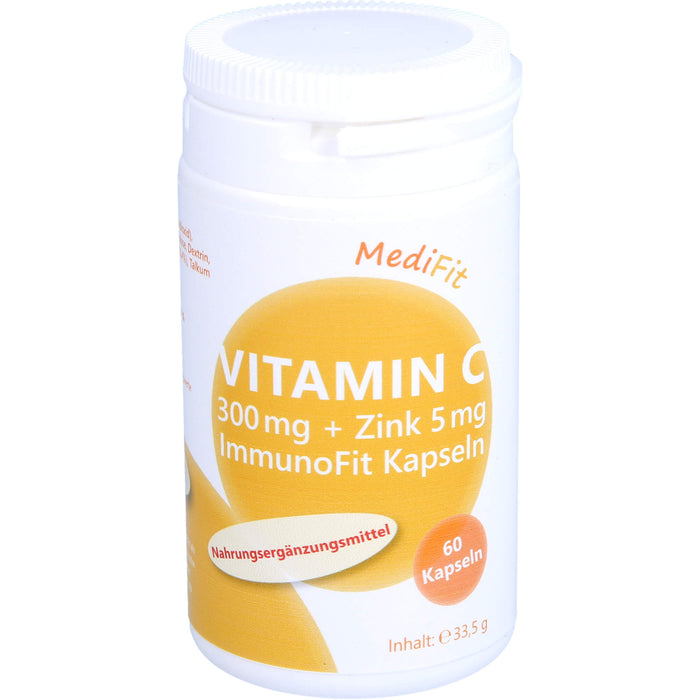 Vitamin C 300 mg + Zink 5 mg ImmunoFit Kapseln, 60 St KAP