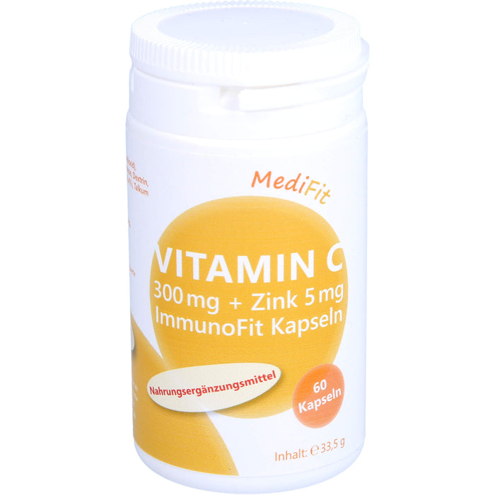 Vitamin C 300 mg + Zink 5 mg ImmunoFit Kapseln, 60 St KAP