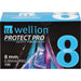 Wellion PROTECT Pro Safety pen needles 8 mm, 100 St KAN