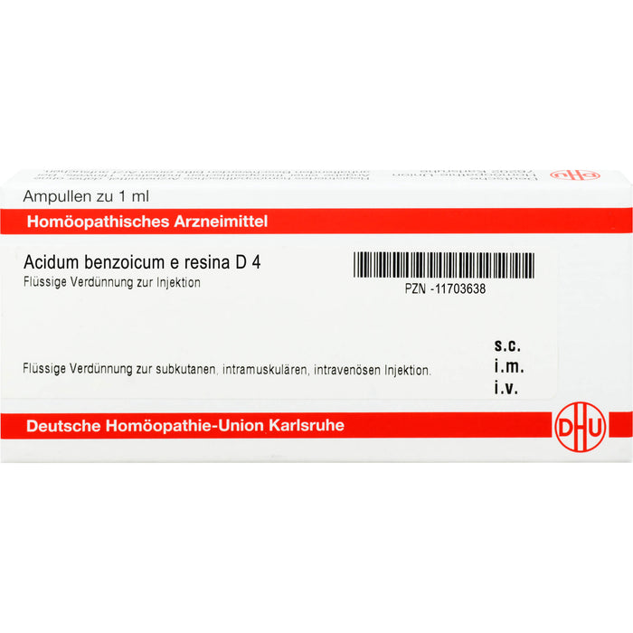 DHU Acidum benzoicum e resina D4 Ampullen, 8 St. Ampullen