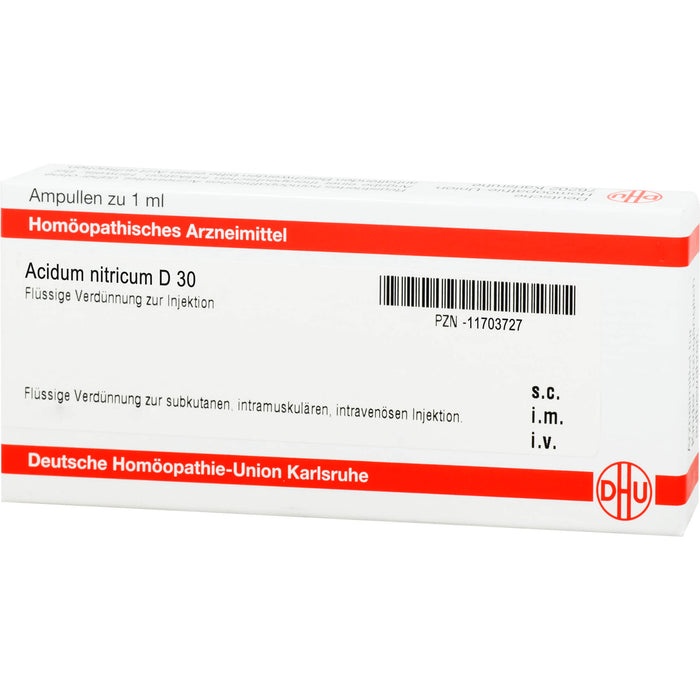 DHU Acidum nitricum D30 Ampullen, 8 St. Ampullen
