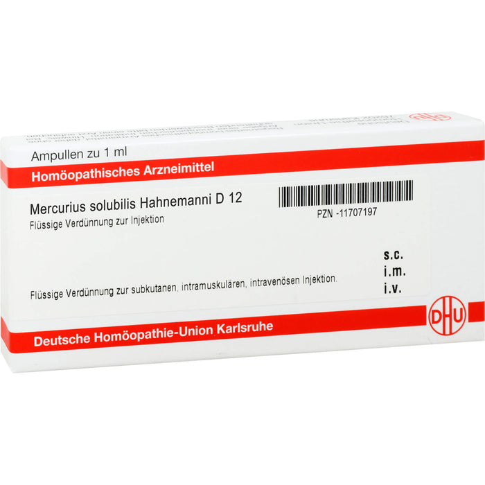 Mercurius solubilis Hahnemanni D12 DHU Ampullen, 8 St. Ampullen