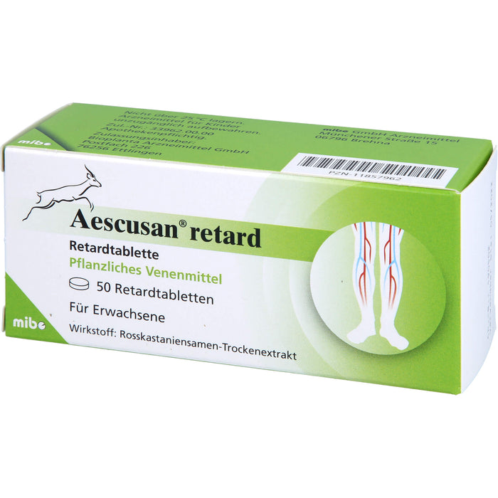 Aescusan Retardtabletten Venenmittel, 50 St. Tabletten