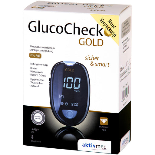 GlucoCheck GOLD Blutzuckermessgerät Set mg/dl, 1 St 