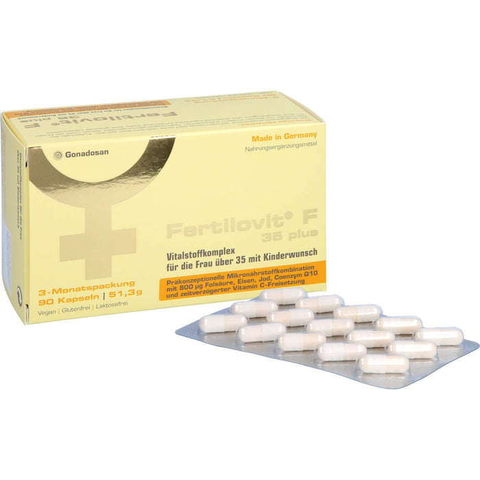 Fertilovit F 35 plus Kapseln für die Frau über 35 mit Kinderwunsch, 90 St. Kapseln