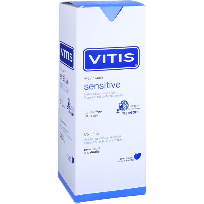 VITIS Sensitive Mundspülung lindert Zahnempfindlichkeit, repariert und schützt den Zahnschmelz, 500 ml Lösung
