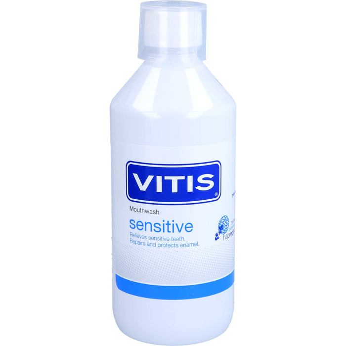 VITIS Sensitive Mundspülung lindert Zahnempfindlichkeit, repariert und schützt den Zahnschmelz, 500 ml Lösung
