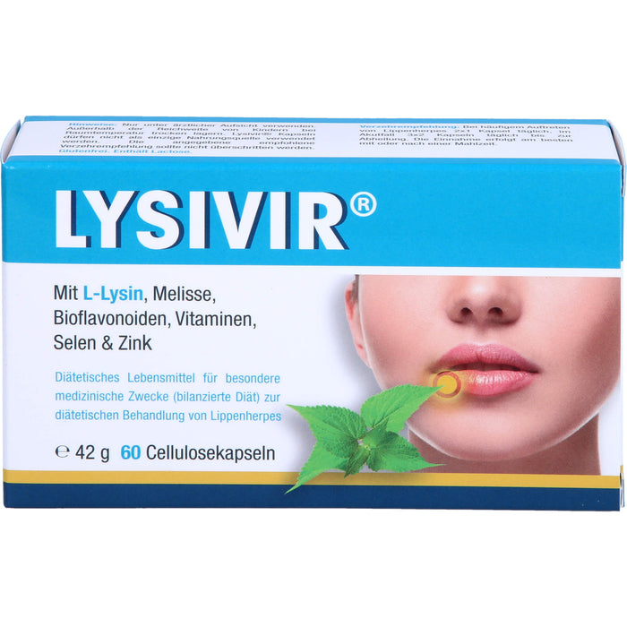 Lysivir Kapseln zur diätetischen Behandlung von Lippenherpes, 60 St. Kapseln