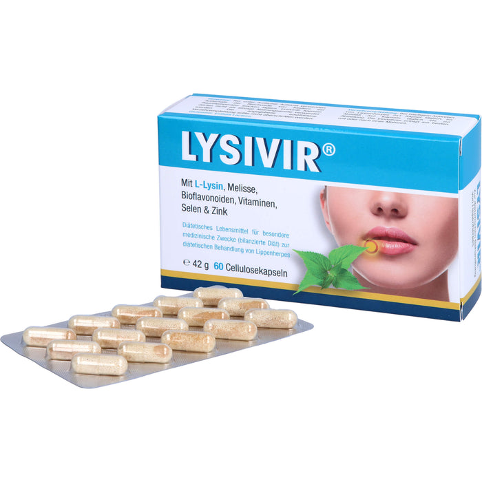 Lysivir Kapseln zur diätetischen Behandlung von Lippenherpes, 60 St. Kapseln