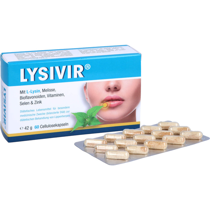 Lysivir Kapseln zur diätetischen Behandlung von Lippenherpes, 60 St. Kapseln