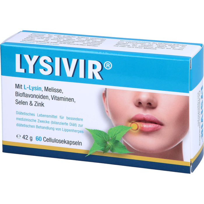 Lysivir Kapseln zur diätetischen Behandlung von Lippenherpes, 60 St. Kapseln