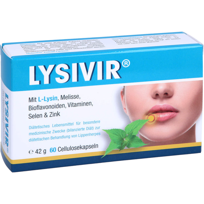 Lysivir Kapseln zur diätetischen Behandlung von Lippenherpes, 60 St. Kapseln