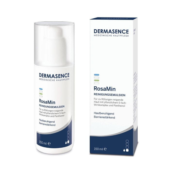 DERMASENCE Rosamin Reinigungsemulsion bei Haut-Rötungen, 150 ml Lösung