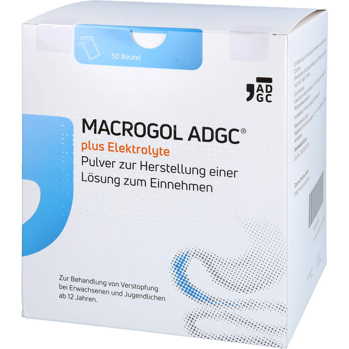 ADGC Macrogol plus Elektrolyte Pulver gegen Verstopfungen, 50 St. Beutel