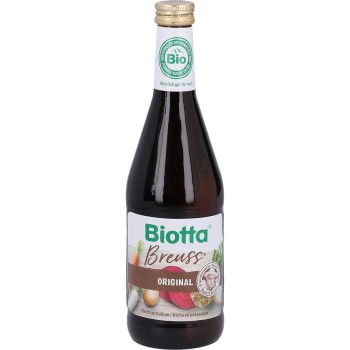 Biotta Breuss Original Gemüsesaft-Mischung reich an Kalium, 500 ml Lösung