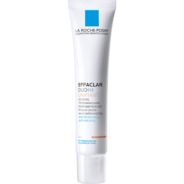 La Roche-Posay Effaclar Duo+M Unifiant getönte, dreifach tiefenwirksame Pflege gegen Unreinheiten Hell, 40 ml Creme