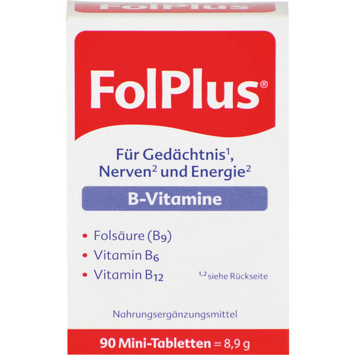FolPlus Mini-Tabletten für Gedächtnis, Nerven und Energie, 90 St. Tabletten