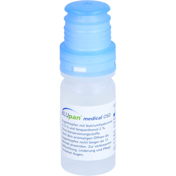 BLUpan medical OSD Augentropfen zur Befeuchtung, Linderung und Pflege trockener Augen, 10 ml Lösung