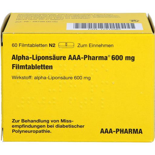 Alpha-Liponsäure AAA-Pharma 600 mg Filmtabletten, 60 St. Tabletten