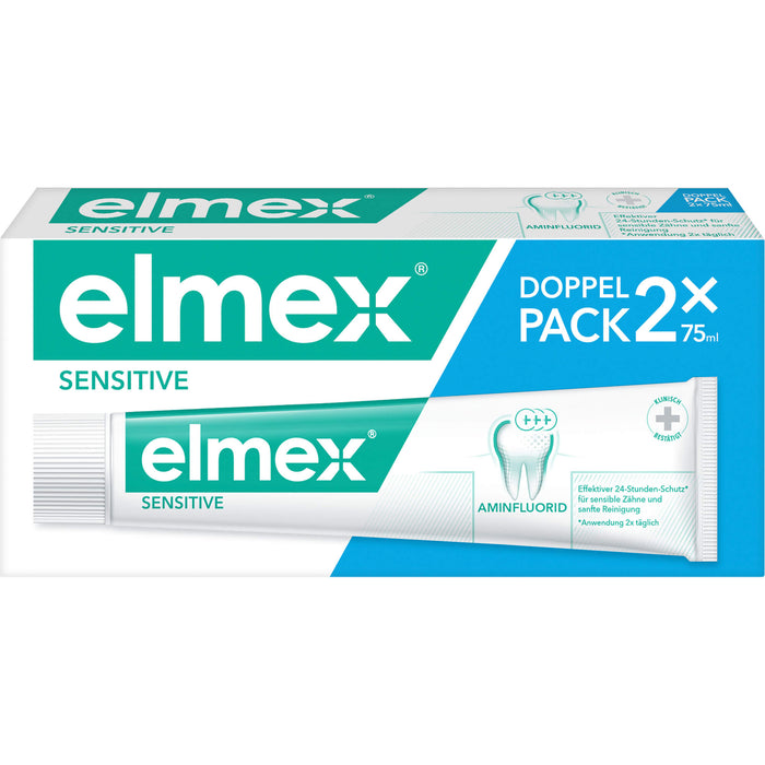 elmex Sensitive Zahnpasta Doppelpack, 2X75 ml ZPA