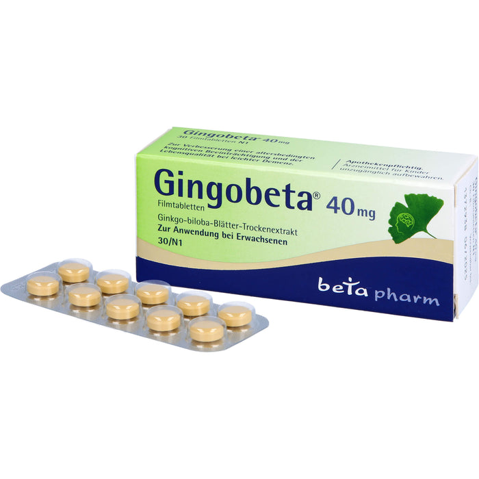 Gingobeta 40 mg Filmtabletten, 30 St FTA