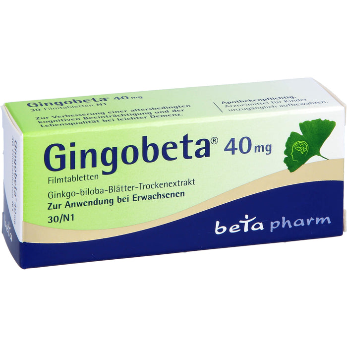 Gingobeta 40 mg Filmtabletten, 30 St FTA